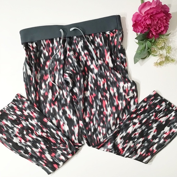 Nike Pants - Nike Gray & Orange splatter Legging